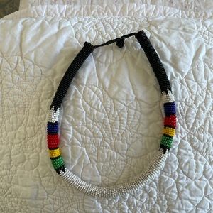Beaded Choker Vintage Bought in Santa Barbara circa 1980? Good condition.